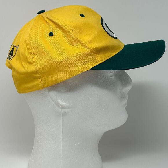 Vintage 90s Green Bay Packers Hat Yellow Cap Coca Cola Citgo NFL Snapback - Picture 9 of 10